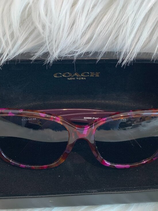Coach New York Fashion Sunglasses Purple Confetti main image 7